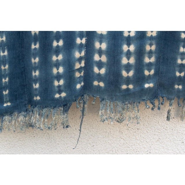 Vintage African Mossi "Blue Horizon" Indigo Throw For Sale - Image 4 of 6