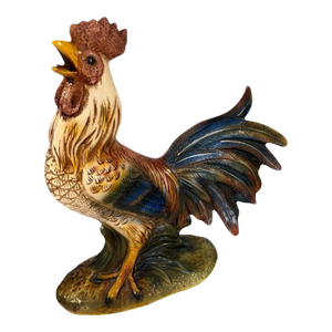 Mid 20th Century Large Italian Ceramic Rooster Figurine/Statue