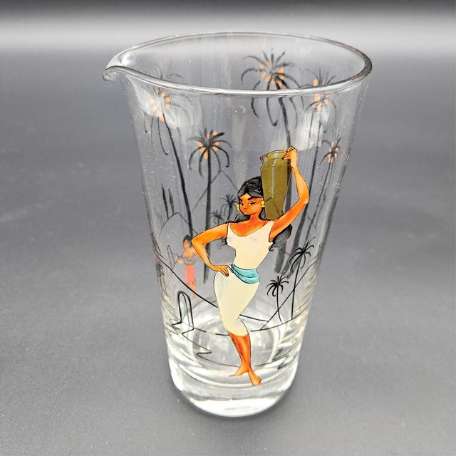 Cocktail Water Pitcher with Pin-Up Motif, 1950s For Sale - Image 6 of 6