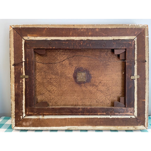 Antique Dogs Oil Painting After Kiorboe Carl Fredrik - Oversvämning For Sale - Image 9 of 12