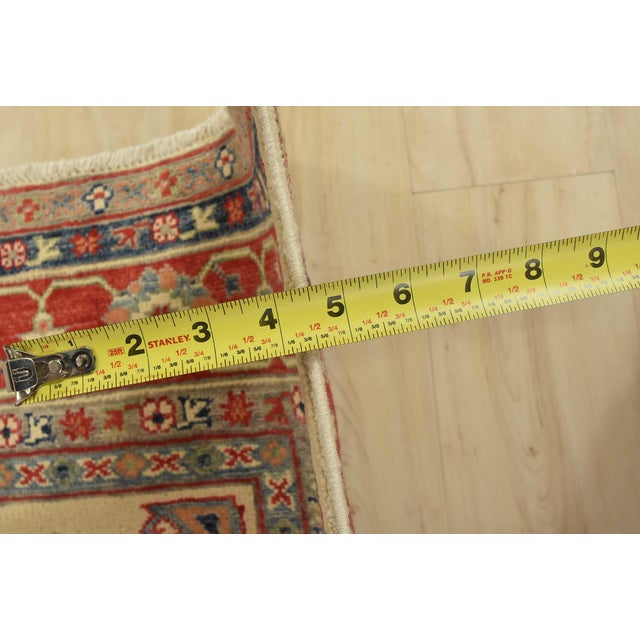 Kazak Rug 5’8” X 7’7” Beige Wool Tribal Hand-Knotted Oriental Carpet For Sale - Image 10 of 12