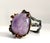 Modern Vintage-Inspired Amethyst & Rhodolite Garnet Statement Ring | Sterling Silver Blackened & Gold Vermeil | Organic Branch Design | Size 6.75 For Sale - Image 3 of 11