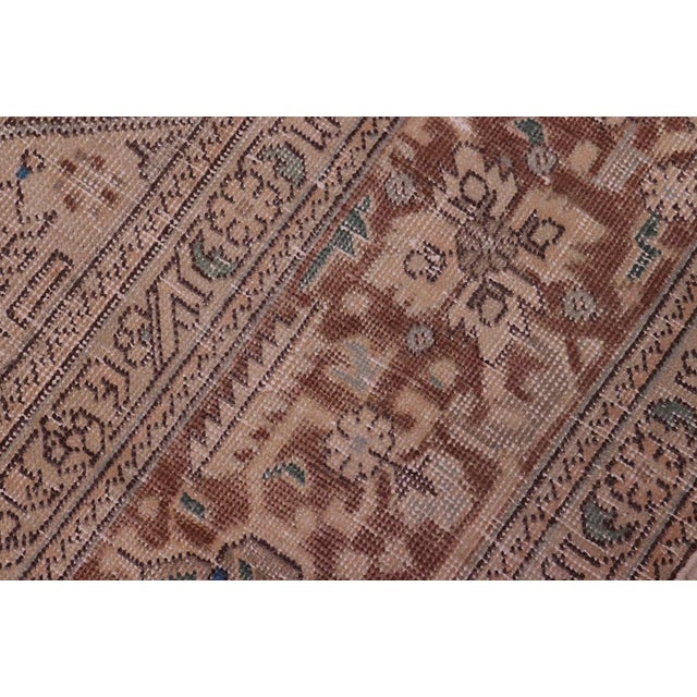 Textile Boho Chic 1990's Vintage Blue/Brown Wool Rug - 8'0'' X 11'2'' For Sale - Image 7 of 10