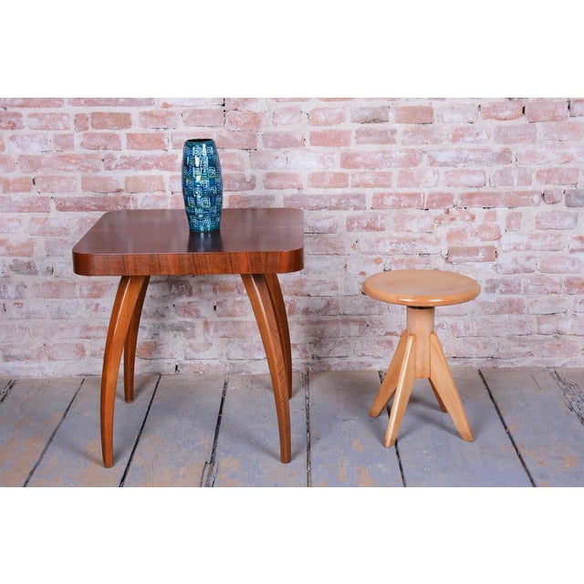 Mid-Century Beech Piano Stool, Czech, 1940s For Sale - Image 10 of 12