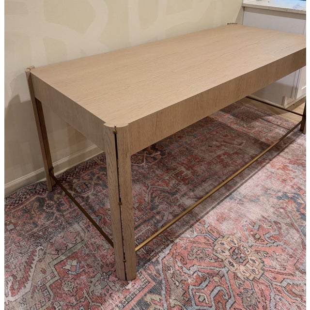 Taupe Transitional Designer Desk For Sale - Image 8 of 11