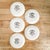 White Fornasetti "Palloni" Themed Ceramic Hot Air Balloon Coasters Set of 5 For Sale - Image 8 of 13