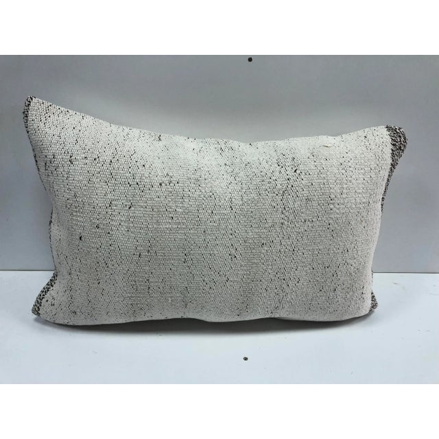 Vintage Handmade Turkish Natural Kilim Pillow For Sale In Phoenix - Image 6 of 6