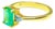Bochic "Capri" Natural Emerald & Diamonds Vintage Retro Ring Set In 18K &Silver For Sale