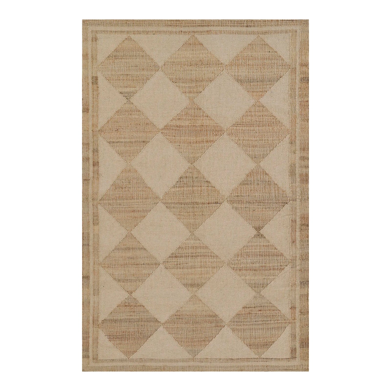Erin Gates by Momeni Orchard Court Checker Ivory Hand Woven Wool and