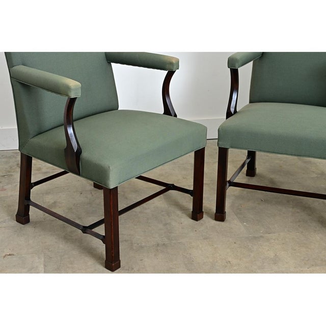 English 19th Century Pair of Georgian Armchairs For Sale - Image 9 of 12