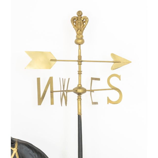 American American Carousel Horse Form Gilt and Ebonized Metal Weathervane For Sale - Image 3 of 8