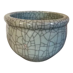 Vintage Chinese Crackle Glaze Celadon Porcelain Cachepot