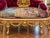 1970 French Artisan Louis XVI Gold Burgundy Sofa Set-3 Pc For Sale - Image 11 of 18