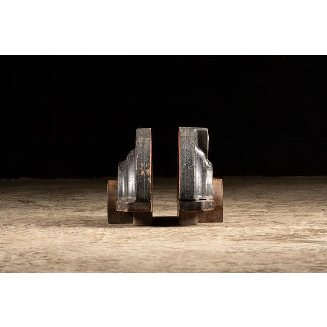 Industrial Vintage Foundry Mold Bookends - a Pair For Sale - Image 3 of 7