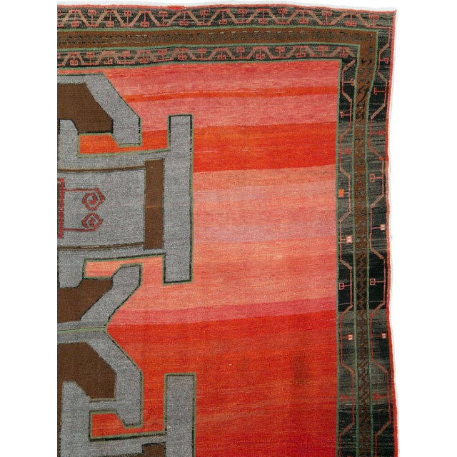 Tribal Galerie Shabab Collection Tribal Mid-20th Century Handmade Turkish Anatolian Square Room Size Carpet For Sale - Image 3 of 10