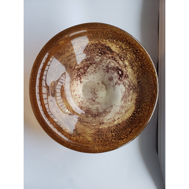 1950s 1950s Ercole Barovier & Toso Att Aborigeni Murano Glass Bowl For Sale - Image 5 of 9