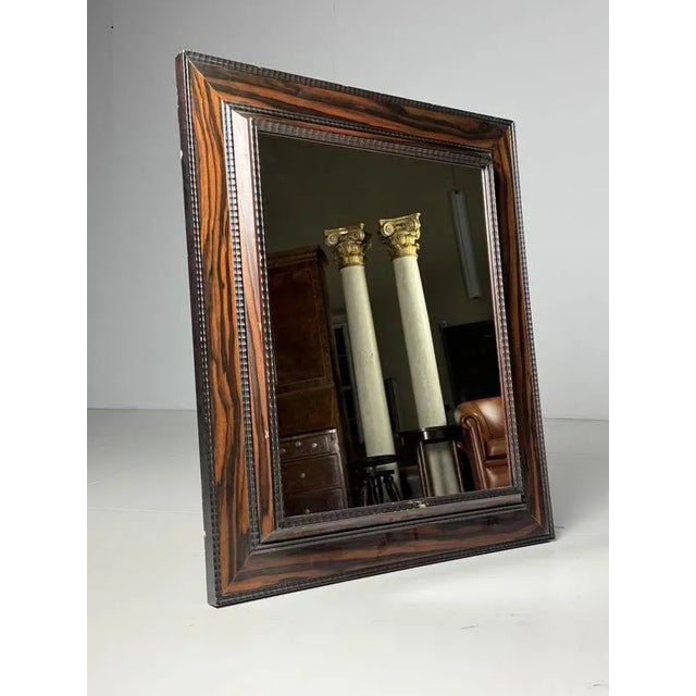 Vintage Mirror in Ribbed Frame For Sale - Image 9 of 10