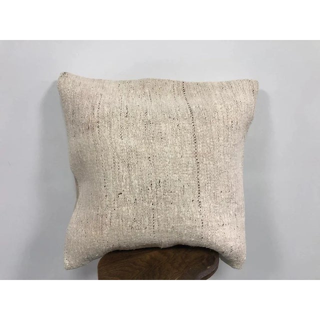 Vintage White Hemp Cushion Case, 1950s For Sale - Image 6 of 6