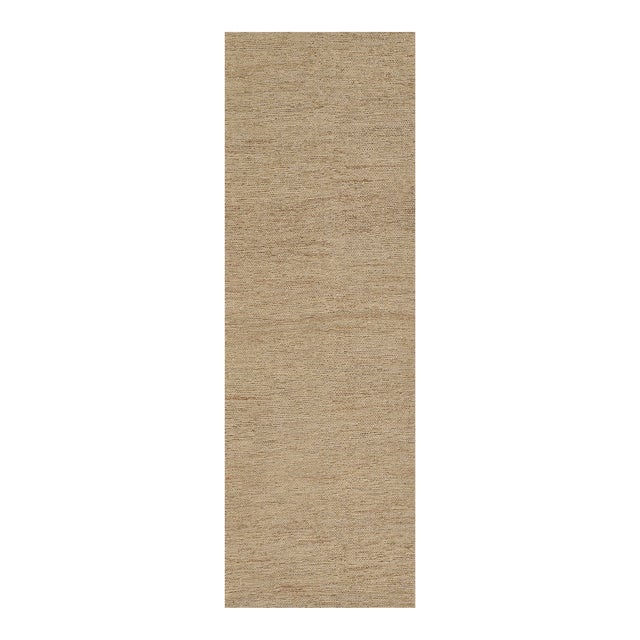 Pure Salt Torquay Natural Sumack Weave Jute/Argenitian Wool Runner, 2'6" X 8' For Sale