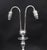 Antique Art Deco Silver-Plated Twin Arm Table Lamp attributed to Elkington, 1920s For Sale - Image 6 of 11