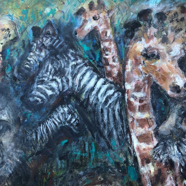 Original Drawing/Painting on stretched canvas 16 x 20 overall size with vintage original frame is 19 x 23 could not find a...