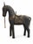 Vintage Indian Rajasthani Hand-Carved Wooden Horse Figurine - Mixed Metal Brass & Copper Accents For Sale - Image 4 of 4