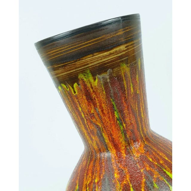 Ceramic French Lava-Glazed Ceramic 9090 Vase from St. Clement, 1970s For Sale - Image 7 of 9