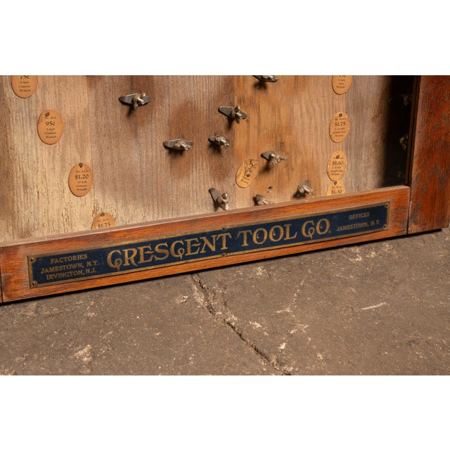 Antique Crescent and Red Devil Tool Display Case For Sale - Image 10 of 10