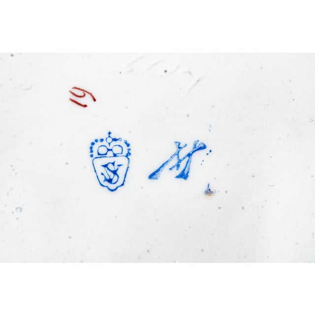 Stunning Hand Painted German Porcelain Antique Victorian Neoclassical Design Jewelry Dresser Box For Sale - Image 11 of 15