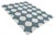 Textile Handmade Cotton Flat Weave Area Rug, Teal Blue, Cream and Olive Green Tile Dhurrie - 8'x10' For Sale - Image 7 of 13