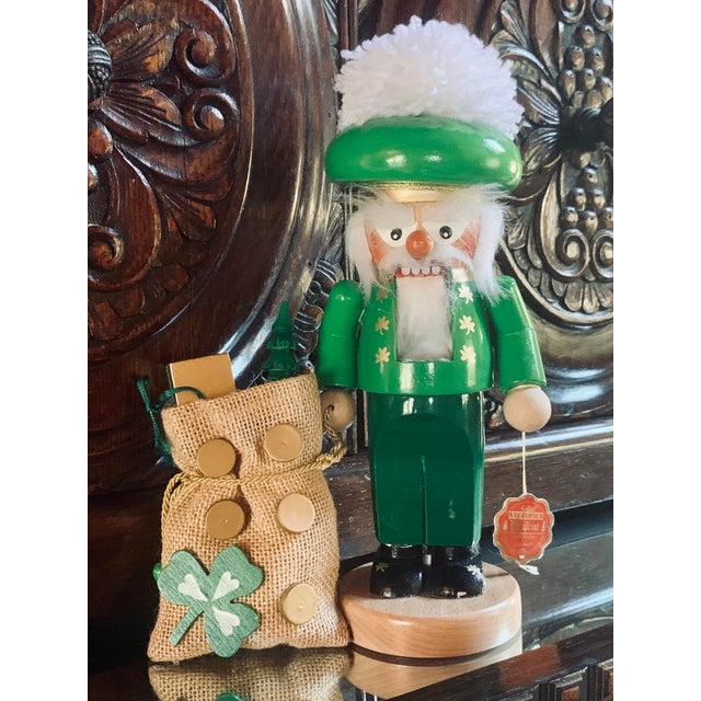 German Steinbach 'Chubby Irish Santa' Handcrafted Nutcracker Chairish