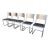 Vintage Metal Schoolhouse Chairs Set of 5 From Restoration Hardware’s Retired Collection For Sale
