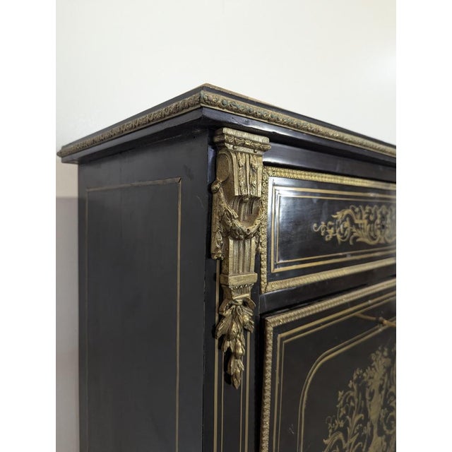 Napoleon III Lady's Writing Desk in Blackened Lacquered Wood For Sale - Image 9 of 13