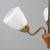 1950s Swedish Teak and Brass 3-Arm Chandelier with Opaline Glass Shades, 1950s For Sale - Image 5 of 9