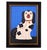 Matt Rix, Naive Style Right Facing Staffordshire Spaniel on Mantel, Blue, Print, Framed For Sale - Image 14 of 14