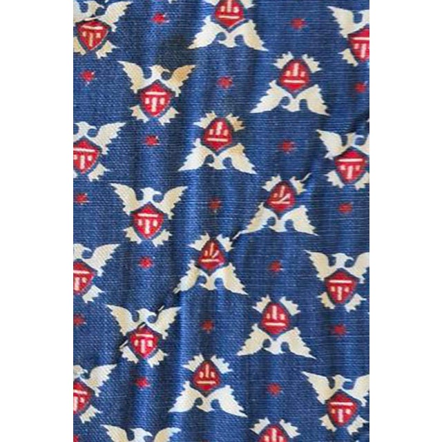 Blue Hand-Embroidered 1950s Patriotic Quilt For Sale - Image 8 of 18