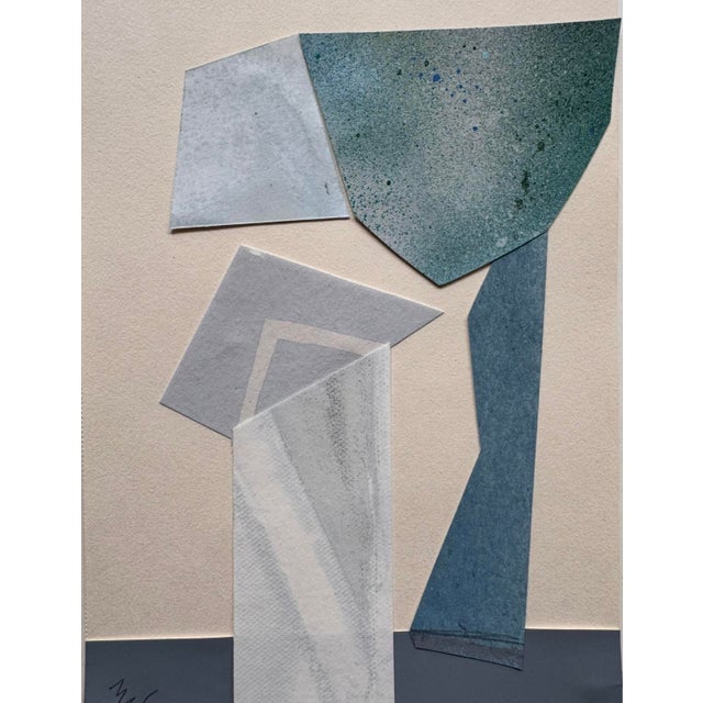 "Im Blue" is an original mixed media collage on paper by Zac Woodiel. This is one of six pieces in the "Im Blue" series....