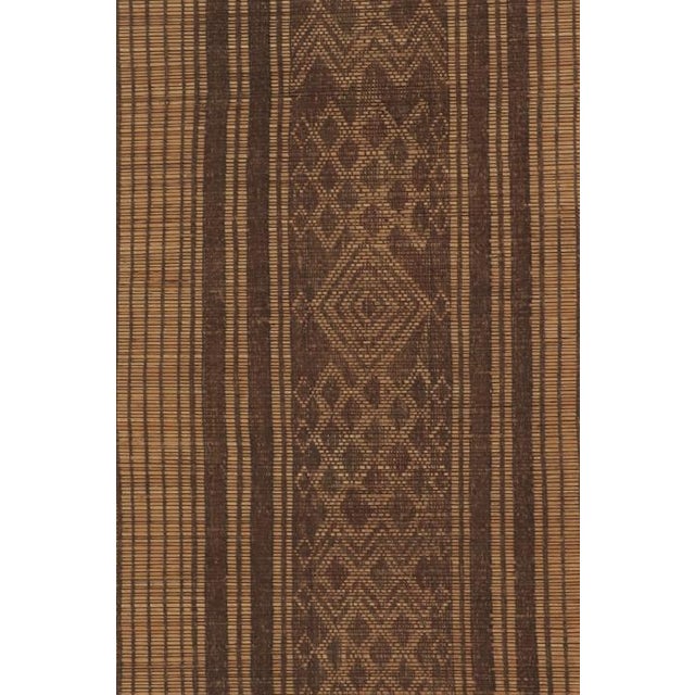 Title: Square Vintage Tuareg Mat, Brown With Tribal Geometric Patterns - Rug & Kilim For Sale In New York - Image 6 of 10