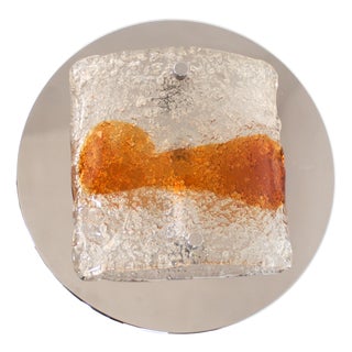 Murano Wall Lamps from A.V. Mazzega, Italy, 1970s, Set of 2 For Sale