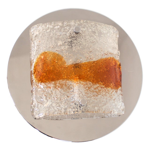 Murano Wall Lamps from A.V. Mazzega, Italy, 1970s, Set of 2 For Sale
