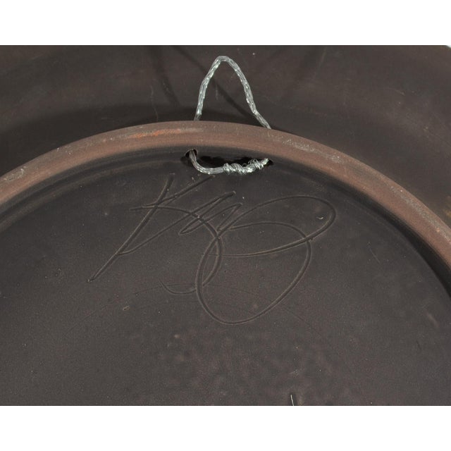 Jim Kemp Signed Studio Pottery Postmodern Wall Plate For Sale In Indianapolis - Image 6 of 7