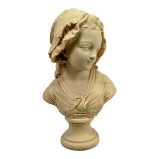 Sculptural Bust of Young French Girl by Grinham Niam For Sale