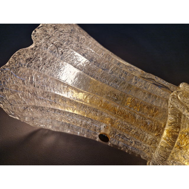 Vintage Granite Murano Glass Wall Sconce, 1980s For Sale - Image 3 of 13