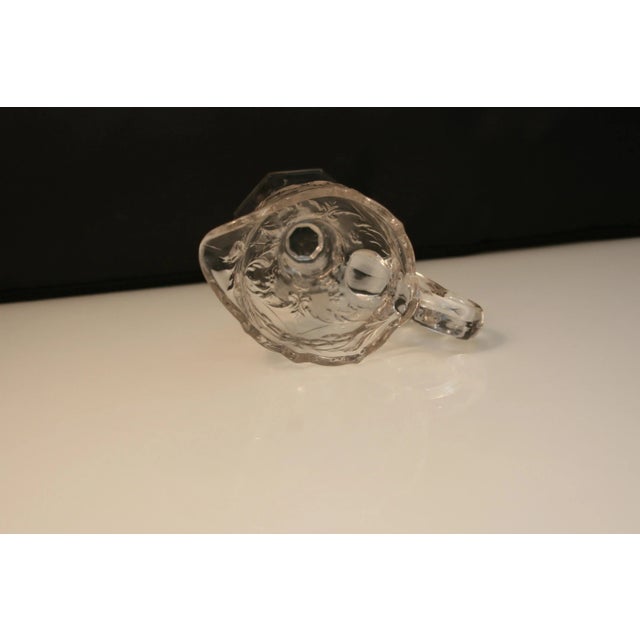 Transparent Antique Eapg McKee Clear Pressed Depression Glass Footed Creamer Rock Crystal Pattern Octagon Base For Sale - Image 8 of 8