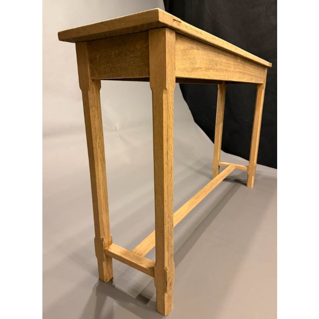 Wood Hand Made Oak Console Table For Sale - Image 7 of 10