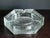 Vintage MCM hexagon shaped ice glass ashtray with 3 cigarette slots. This extra large, substantial ashtray measures 7.5”...