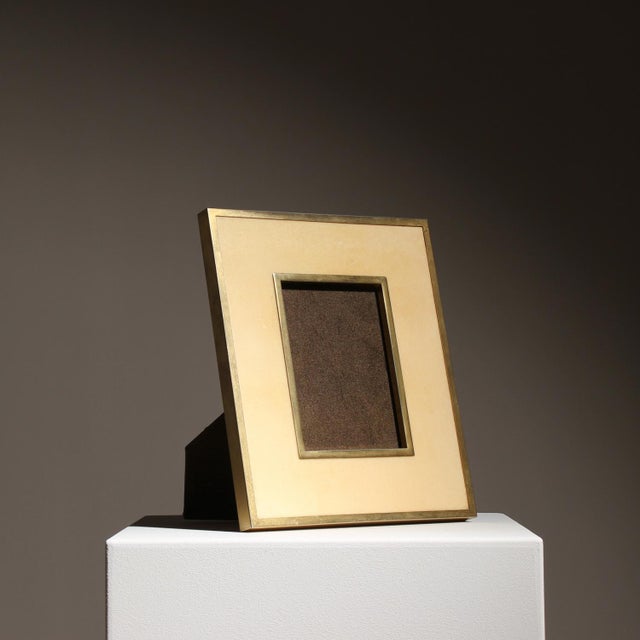 ​For sale is an elegant parchment picture frame by the Italian designer Aldo Tura from the 1970s. This piece features...