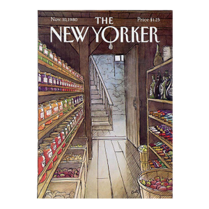 1980 Vintage New Yorker Cover, November 10 (Arthur Getz), Original New Yorker Magazine Cover, Cold Closet, Fruit