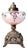 Hand-Painted Oil Lamp with Ribbons, 1970s For Sale