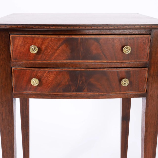 Wood Pair of Antique Hepplewhite Stands or Tables For Sale - Image 7 of 9